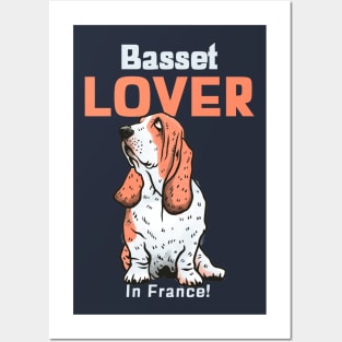 Basset Hound Lover In France Posters and Art